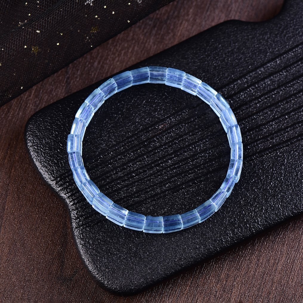 No Reserve - Πιστοποιημένο ALGT - Φυσικό βραχιόλι Aquamarine - Διαλεγμένες στο χέρι Άψογες Πέτρες- 8.38 g #4.3