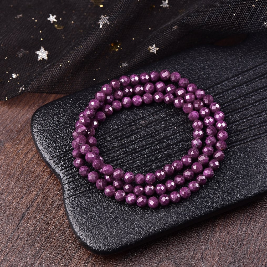 无底价 - ALGT 认证 - 天然独家红宝石链 - 紫色红宝石的精致之美- 22 g #3.2