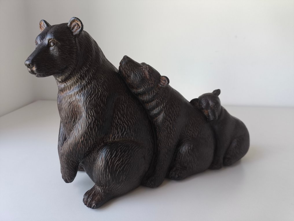 Kare Design - 小雕像, Relaxed Bear Family - 20 cm - 树脂 #2.1