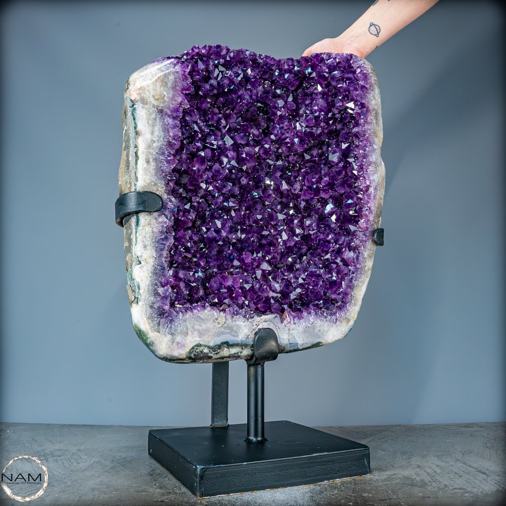 Natural first quality amethyst druse on stand. Uruguay- 32604.55 g #1.0