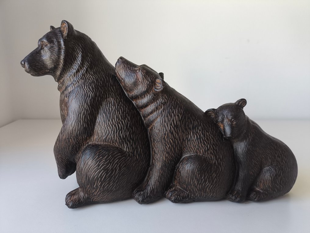 Kare Design - 小雕像, Relaxed Bear Family - 20 cm - 树脂 #1.0