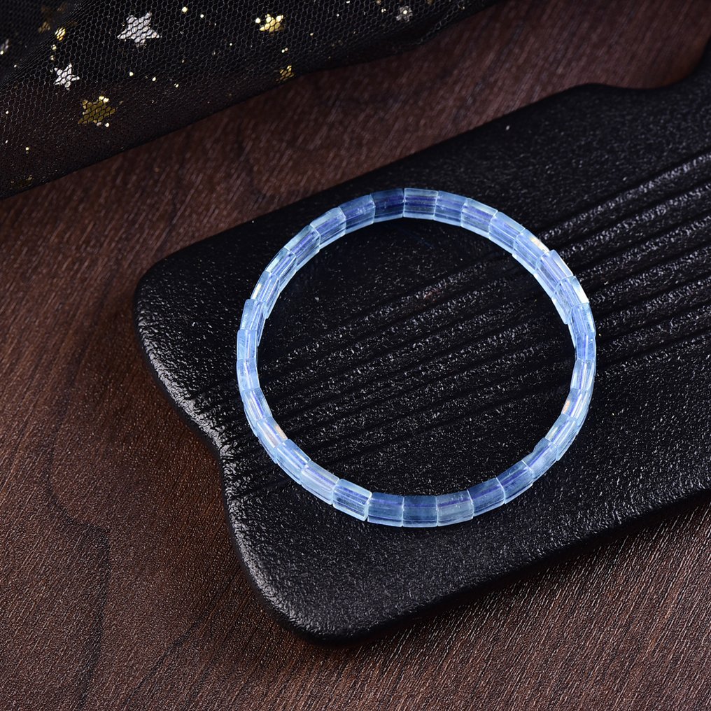 無保留 - ALGT 認證 - 天然海藍寶石手鍊 - 手工挑選無可挑剔的寶石- 8.36 g #3.2