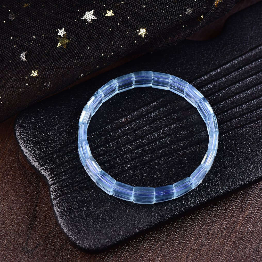 Geen reserveprijs - ALGT-gecertificeerd - Natuurlijke aquamarijnarmband - Met de hand geselecteerde onberispelijke stenen- 17.09 g #4.3