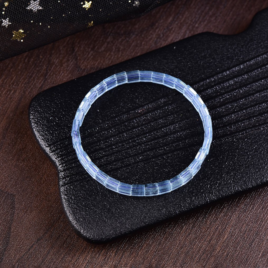 无底价 - ALGT 认证 - 天然海蓝宝石手链 - 手工挑选的完美宝石- 8.43 g #4.3