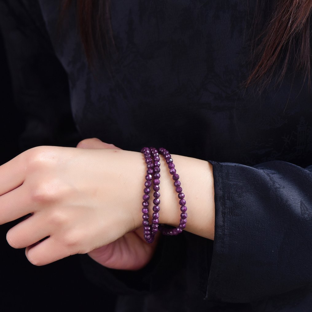 Fără preț de rezervă - certificat ALGT - fir de rubin natural și exclusiv - Frumusețea rafinată a rubinului violet- 25.06 g #1.0