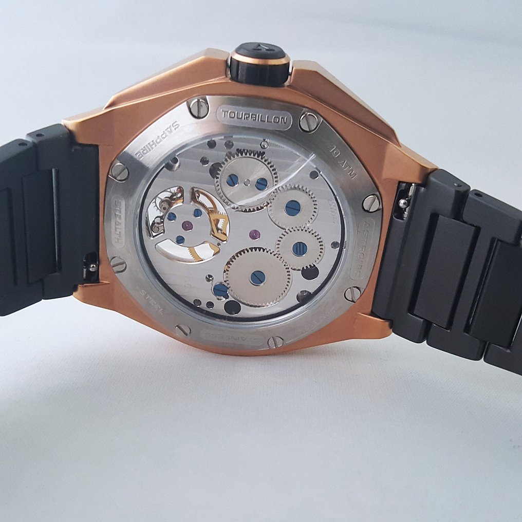 Astronic - Flying TOURBILLON - Co-axial - Gold - Swiss Tritec - Power Reserve - NightHawk - Men - 2020+ #4.3