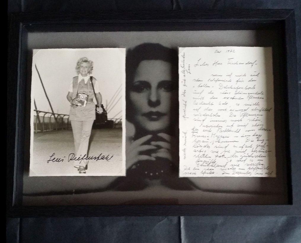 Leni Riefenstahl - Self-portrait, handsigned + handwritten document addressed to H. Tischendorf / Munich / 1972 - 1972 #1.0