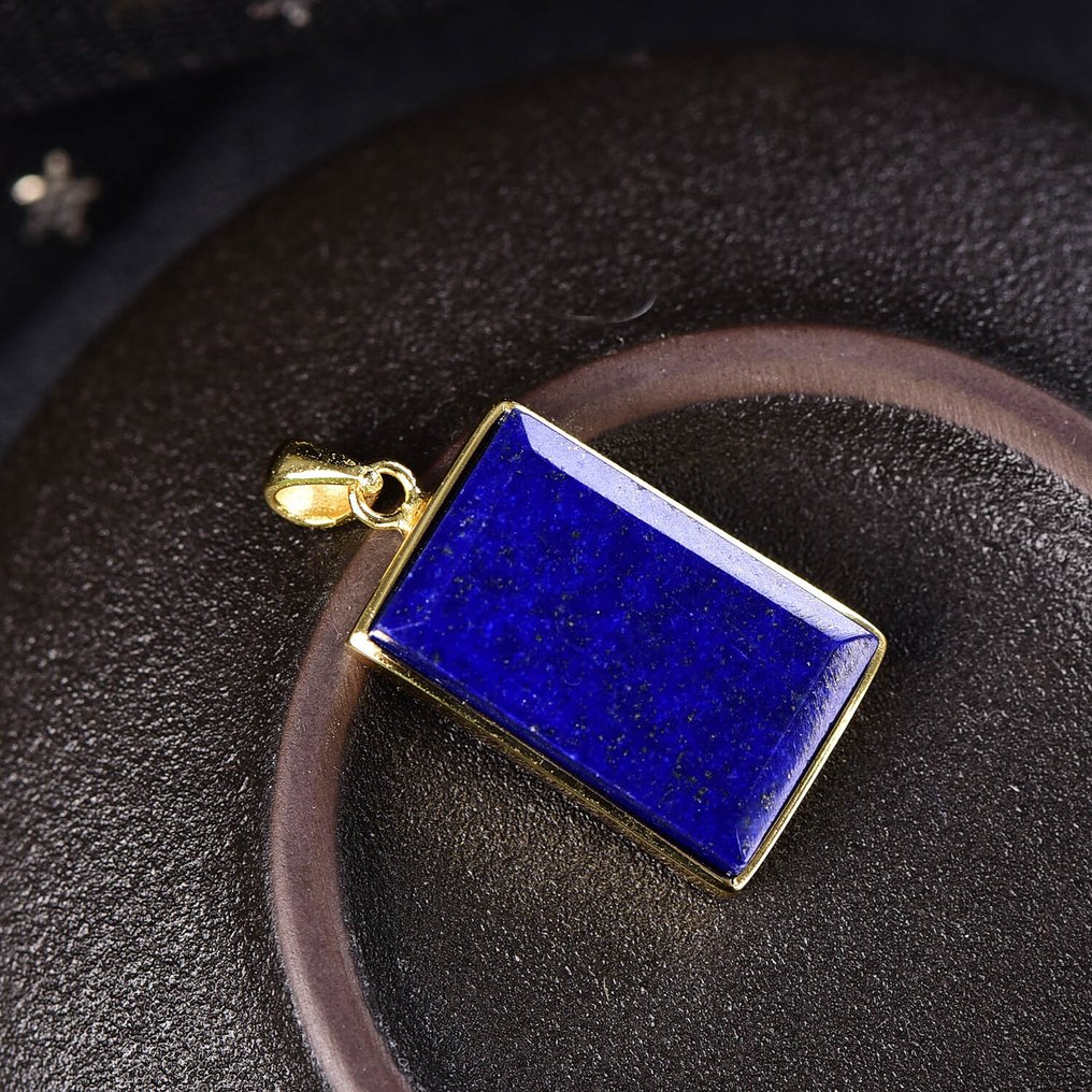 No Reserve Price - Μοναδικό μενταγιόν Lapis Lazuli με αλυσίδα - ασημένιο- 6.05 g #2.1