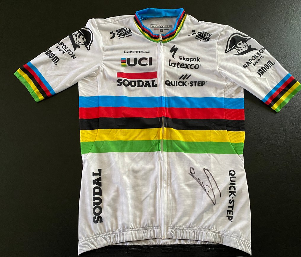 Soudal QuickStep Campione del Mondo Ciclismo Remco Evenepoel 2023 Maglia da ciclismo Catawiki