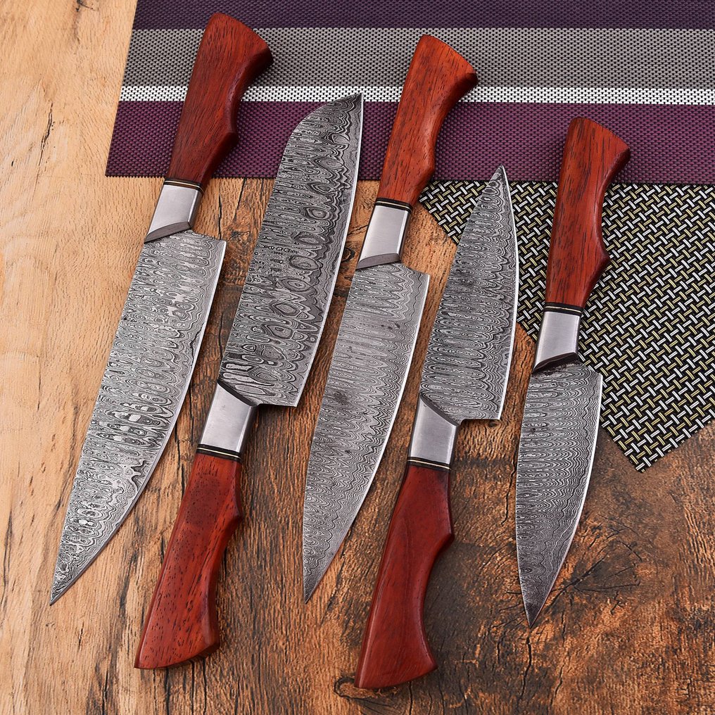 厨刀 - Chef's knife - Pakkawood 和手工折叠钢 - 北美 #3.2