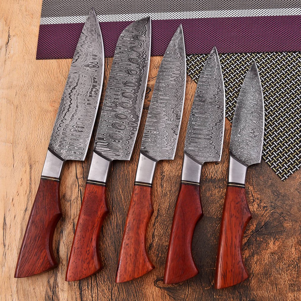 厨刀 - Chef's knife - Pakkawood 和手工折叠钢 - 北美 #2.1