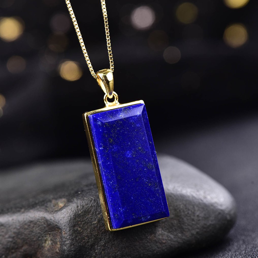 No Reserve Price - Unique Lapis Lazuli Pendant with Chain - other- 8.65 g #3.2