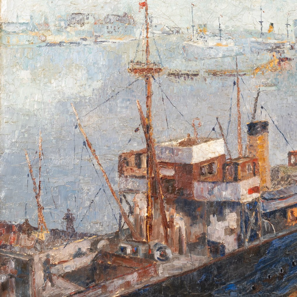 J.C.M. Scheffer (XX) - Stadsgezicht haven #3.2