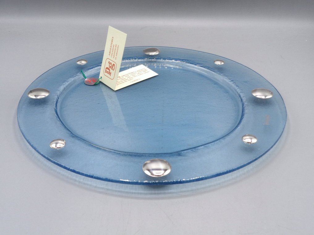 PG-MIANI Argenteria - Centrotavola - .925 argento, e vetro di Murano #1.0