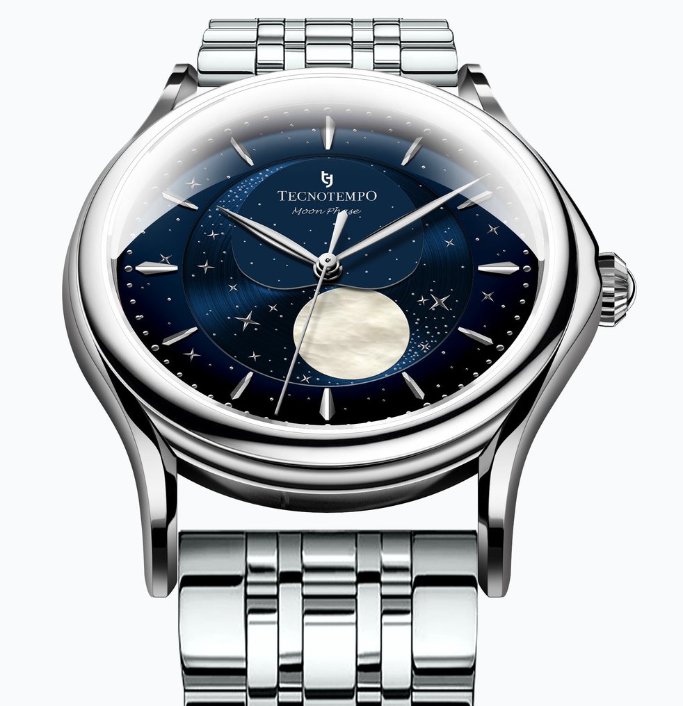 Tecnotempo - Automatic -  "Moon Phase" Special Edition - - TT.50MPA.BL (blue dial) - No Reserve Price - Men - 2020+  #1.0