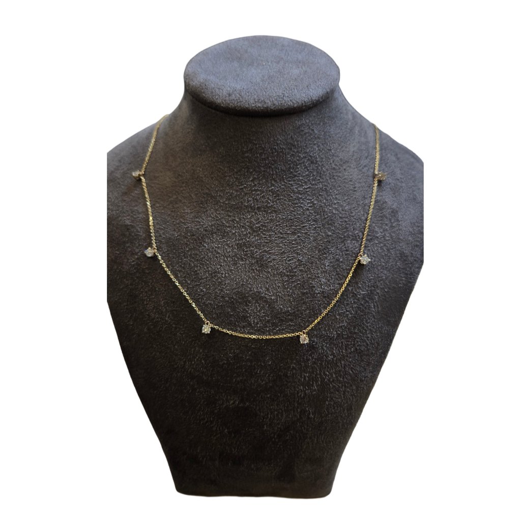 Κολιέ - 14 καράτια Κίτρινο χρυσό -  0.60ct. tw. Διαμάντι (Φυσικό)  - Διαμάντι #1.0