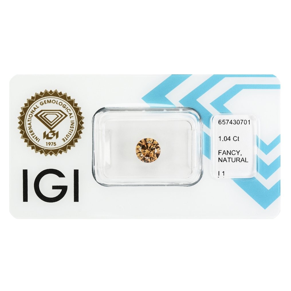 1 pcs Diamant (Natural) - 1.04 ct - Rotund - I1 - IGI (Institutul gemologic internațional) #2.1