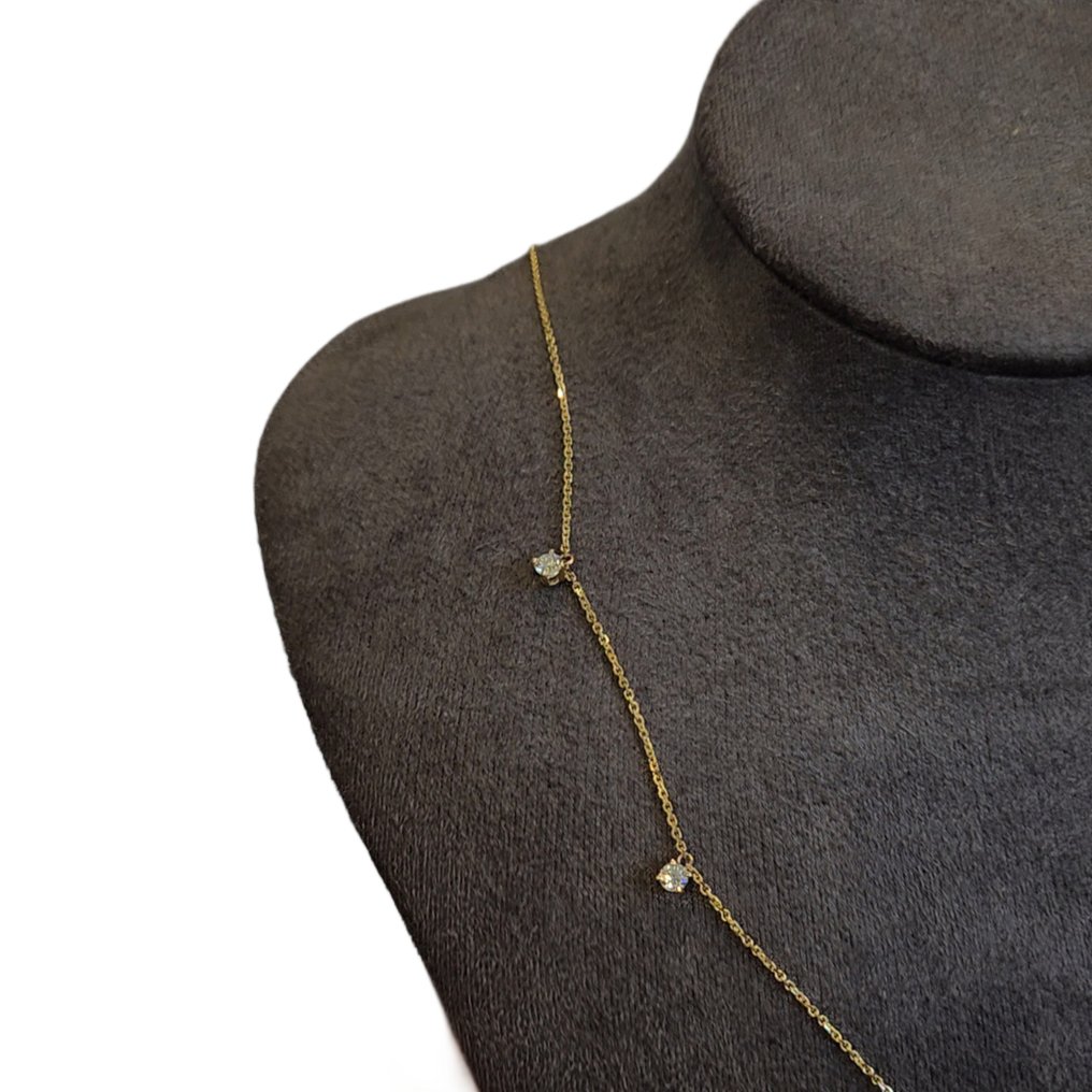 Κολιέ - 14 καράτια Κίτρινο χρυσό -  0.60ct. tw. Διαμάντι (Φυσικό)  - Διαμάντι #2.1