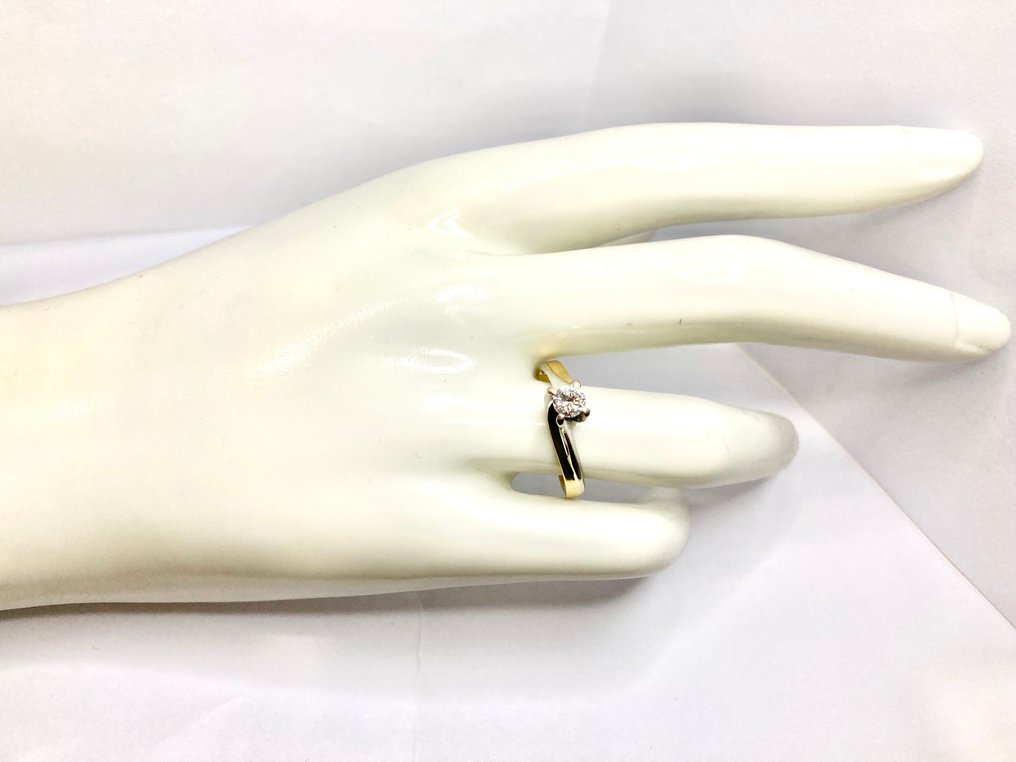 Pala Diamond - 訂婚戒指 - 18 克拉 白金, 黃金 - 0.35ct. tw. 鉆石 (天然) - 可爱的订婚戒指 #2.1