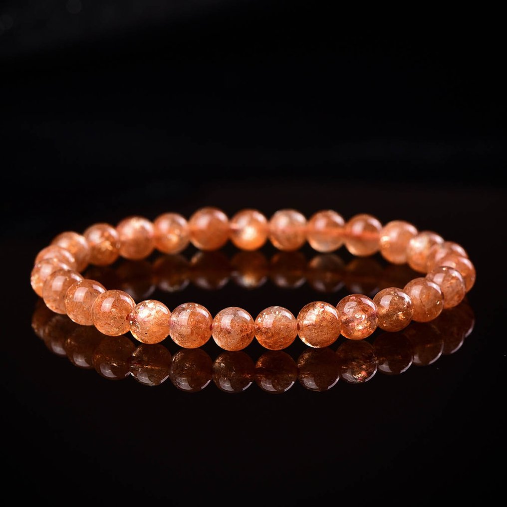 Χωρίς ρεζέρβα - Πιστοποιημένο ALGT - Βραχιόλι από φυσική πέτρα - Υπέροχες πορτοκαλί αποχρώσεις- 10.82 g #4.3