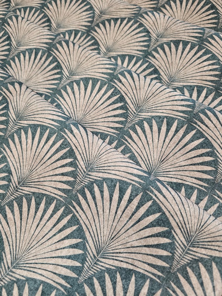 300x280厘米！Art Dèco 面料 “Coco Chanel 风格” 第2版，鸽子蓝色 - 纺织品  - 300 cm - 280 cm #3.2