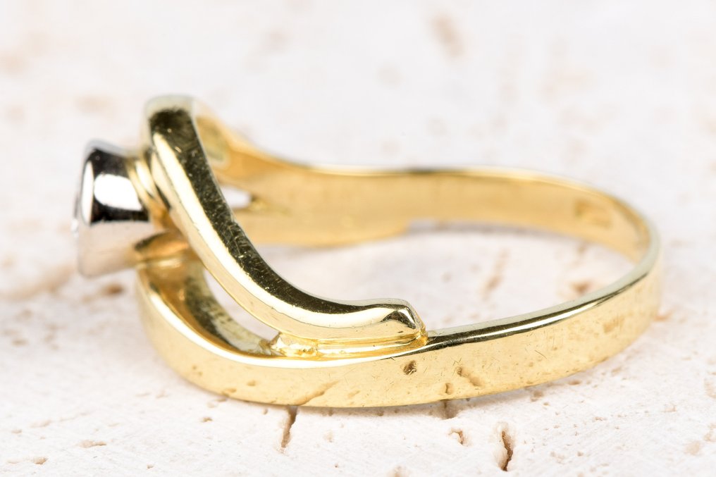 Δαχτυλίδι - 18 καράτια Κίτρινο χρυσό -  0.20ct. tw. Διαμάντι (Φυσικό)  #4.3