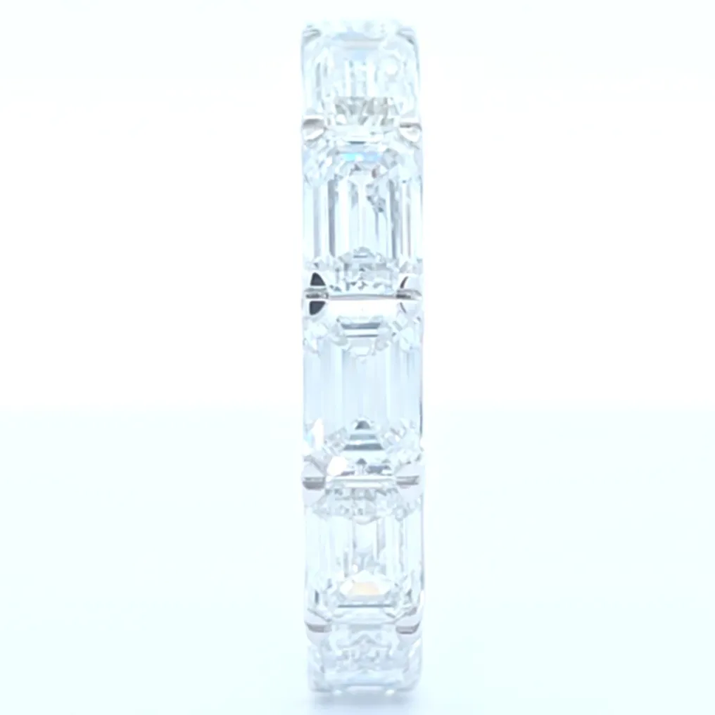 戒指 - 14K包金 白金 -  8.48ct. tw. 钻石 (实验室培育) - 婚戒 #1.0