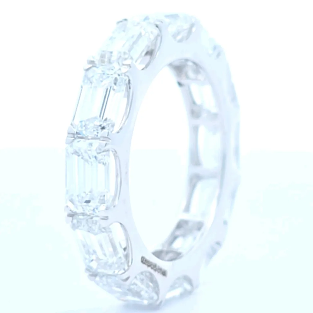 戒指 - 14K包金 白金 -  8.48ct. tw. 钻石 (实验室培育) - 婚戒 #4.3