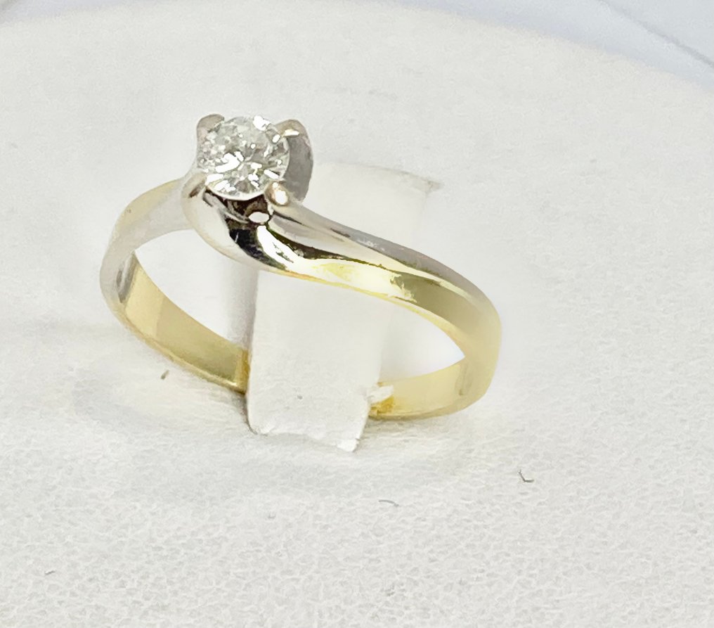 Pala Diamond - 訂婚戒指 - 18 克拉 白金, 黃金 - 0.35ct. tw. 鉆石 (天然) - 可爱的订婚戒指 #4.3