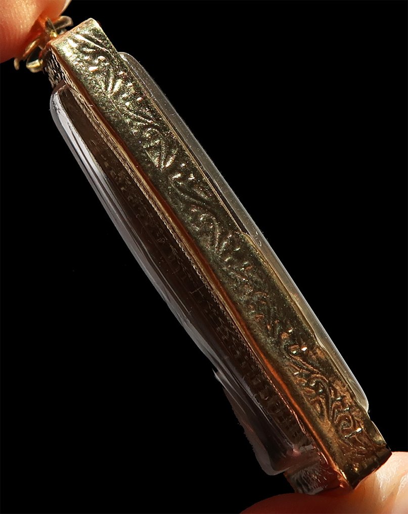 Reliquaire auriu - Buddha - Pace interioară, echilibru, iluminare - Calea înțelepciunii și a. - Talisman #4.3