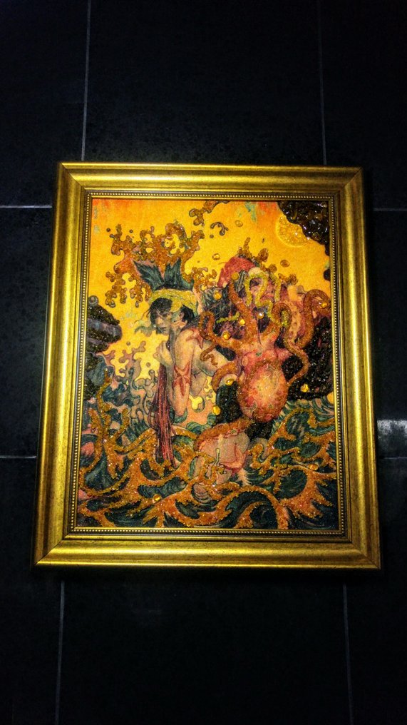 Μεγάλη εικόνα από Βαλτική κεχριμπάρι - Ερωτικό James Jean - AMA - Νέα Συλλογή - Κεχριμπάρι - Picture - 48 cm - 38 cm #2.1