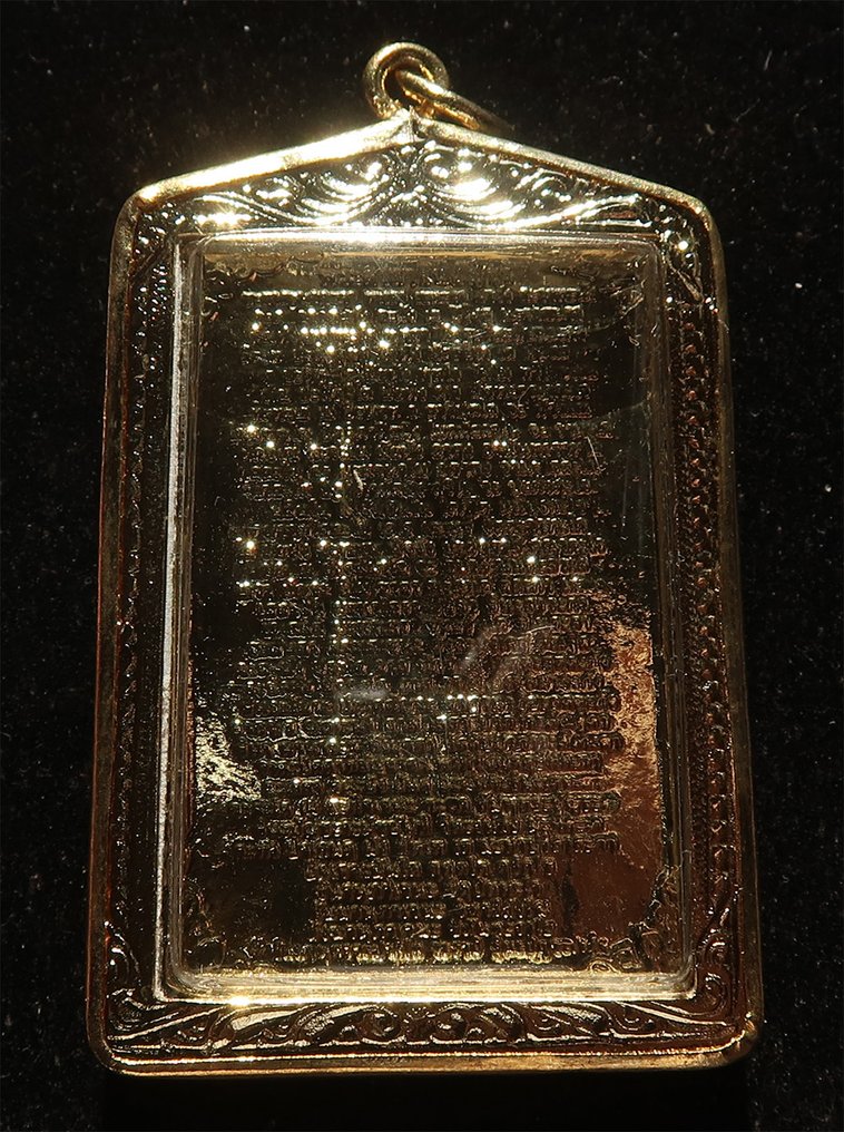 Reliquaire auriu - Buddha - Pace interioară, echilibru, iluminare - Calea înțelepciunii și a. - Talisman #3.2