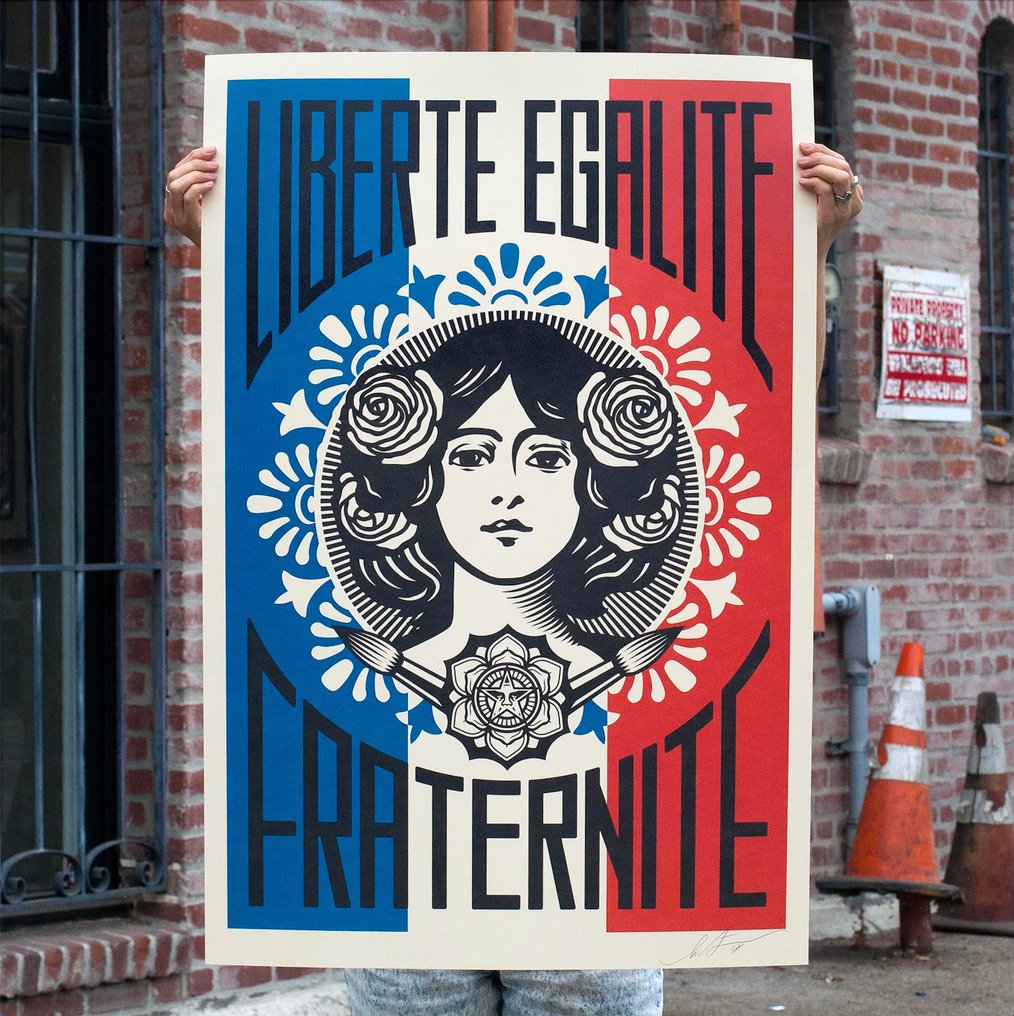 Shepard Fairey (OBEY) - OBEY Liberté, Egalité, Fraternité - Signed Offset Lithograph #2.1