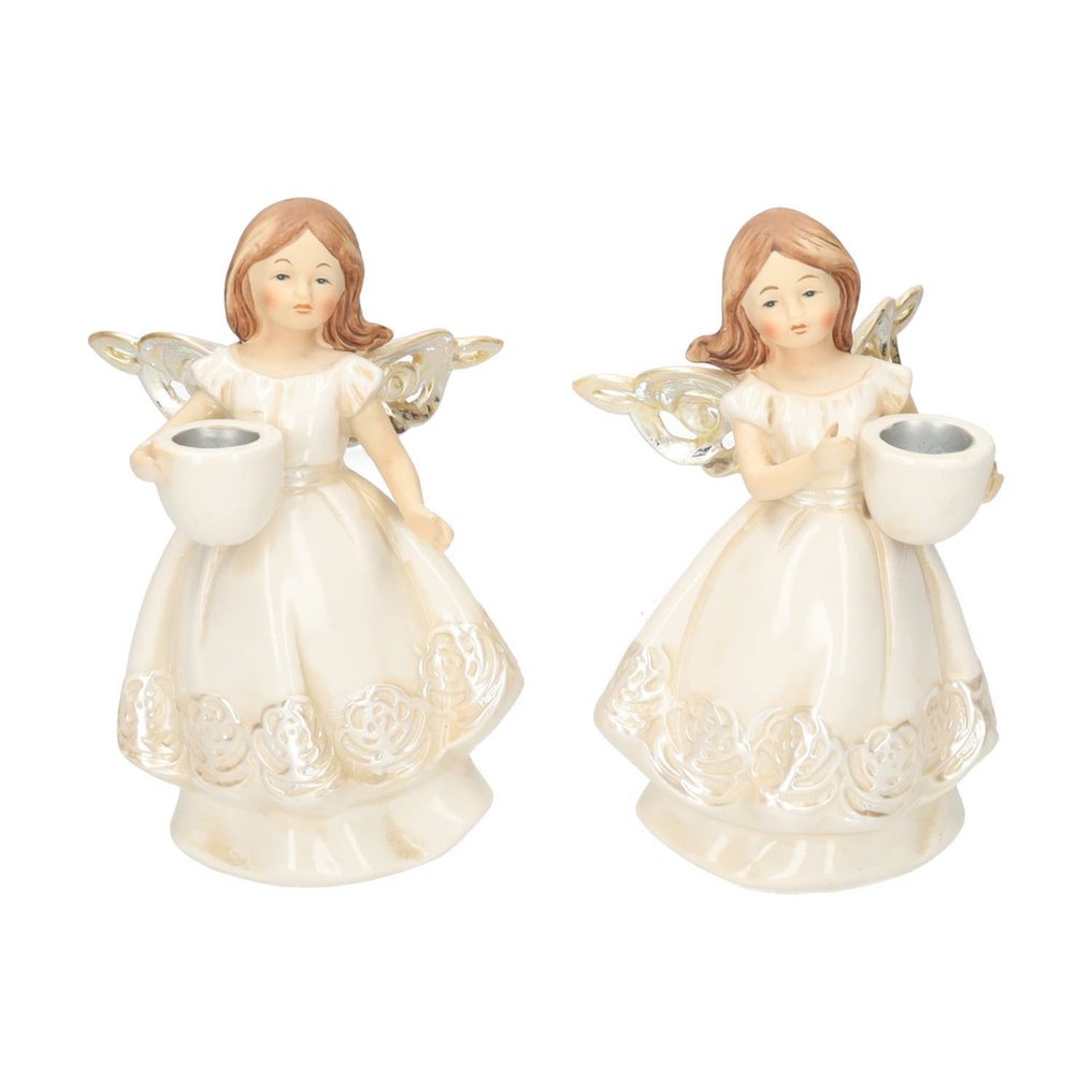 Statuetta - Een paar engelbeeldjes - Porcellana #1.0