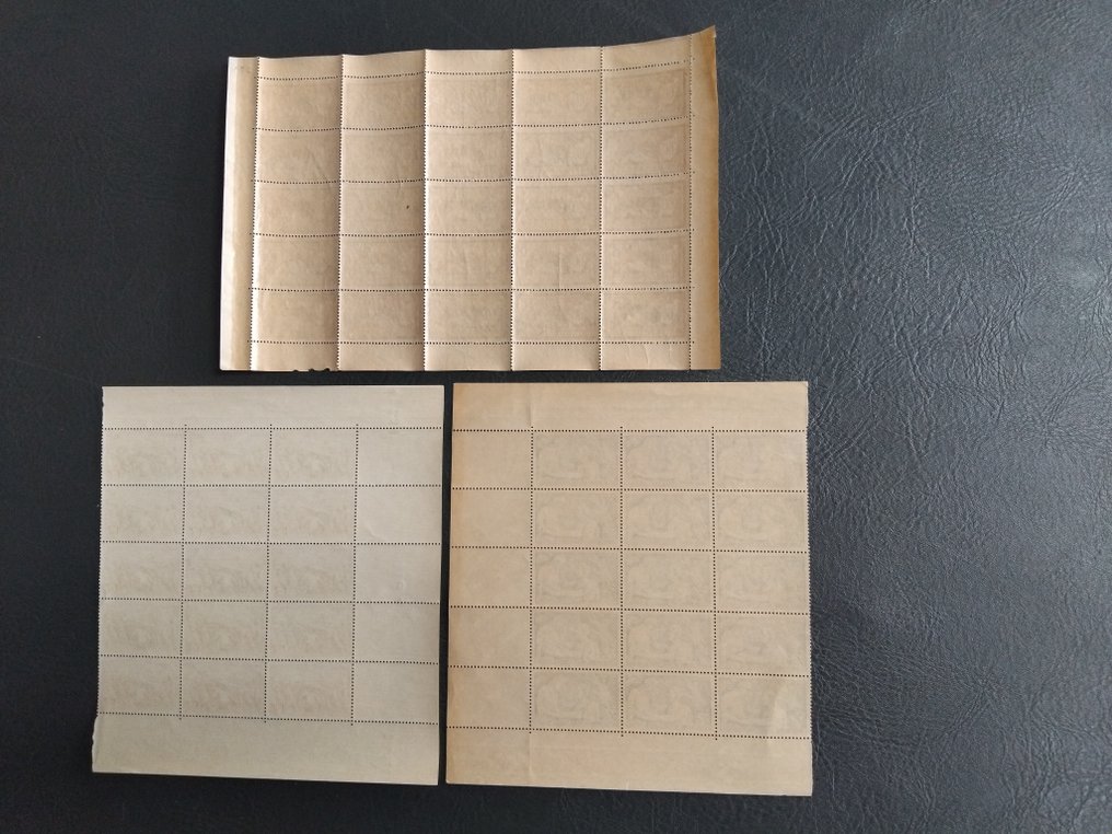 Frankrike 1907/1941 - Type Merson fra 1907, 60ct fiolett og blå, på brett med 25 eksemplarer, til inntekt for Secours - Yvert n°497/98 & 144 Neufs** sans charnières TTB (+75% cote Y&T sur certains n° 144) #3.2