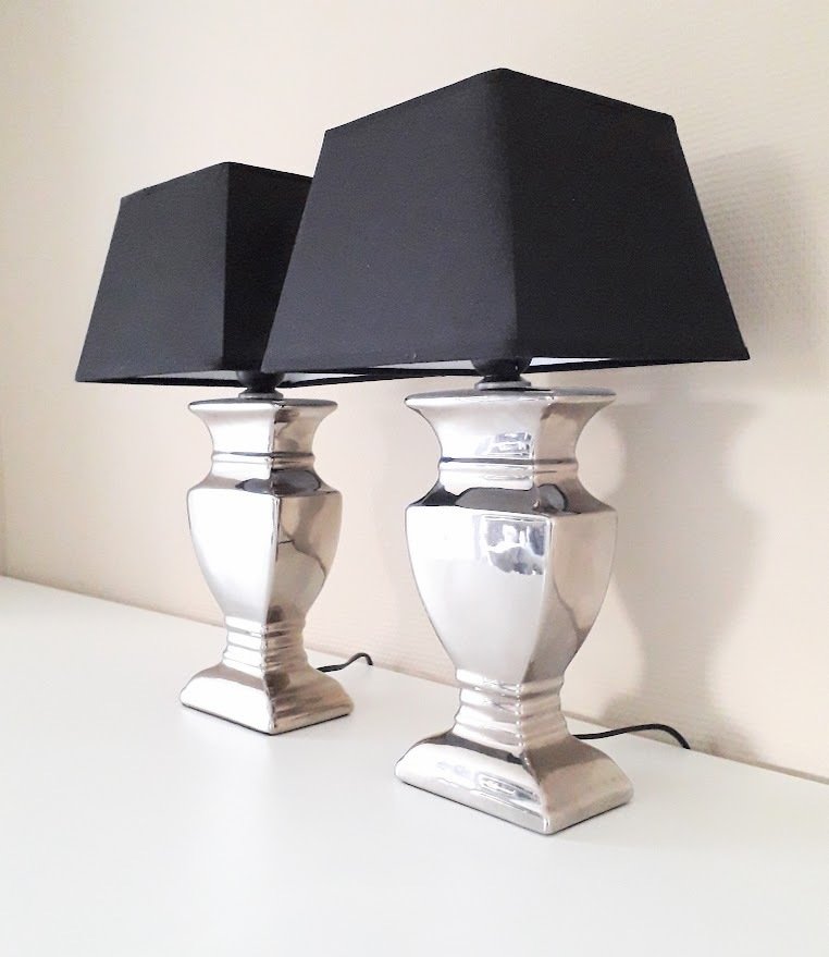 Table lamp (2) - Chrome-plated ceramic #1.0