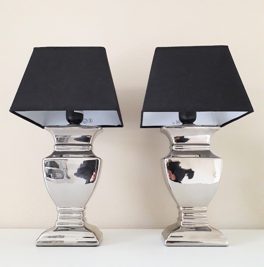 Table lamp (2) - Chrome-plated ceramic #1.0