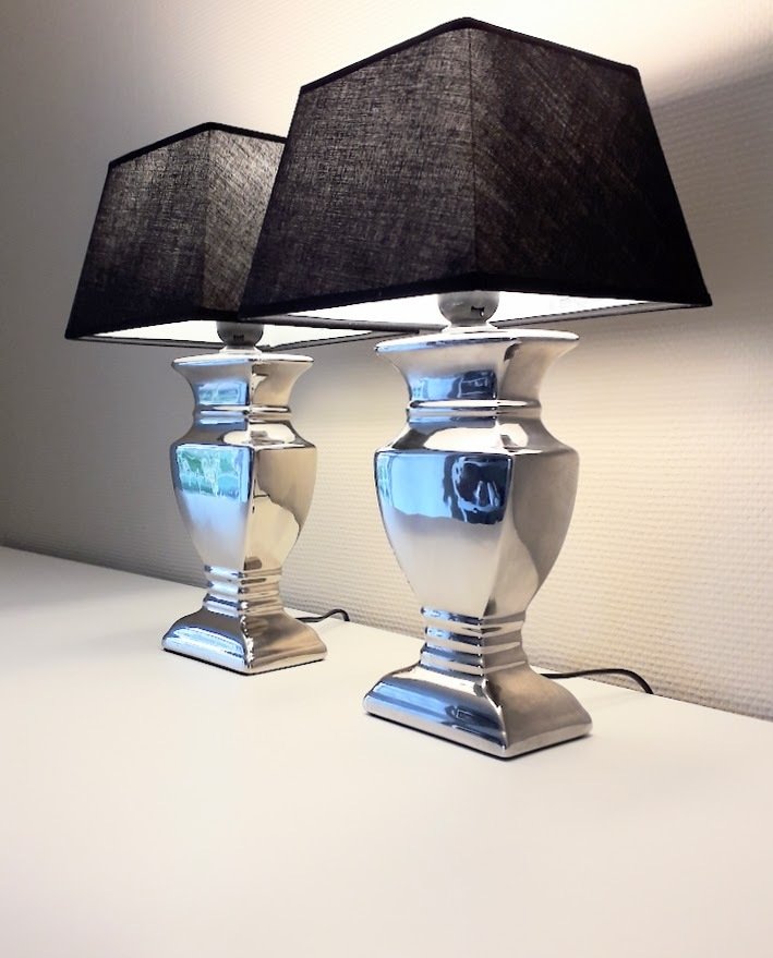 Table lamp (2) - Chrome-plated ceramic #3.2