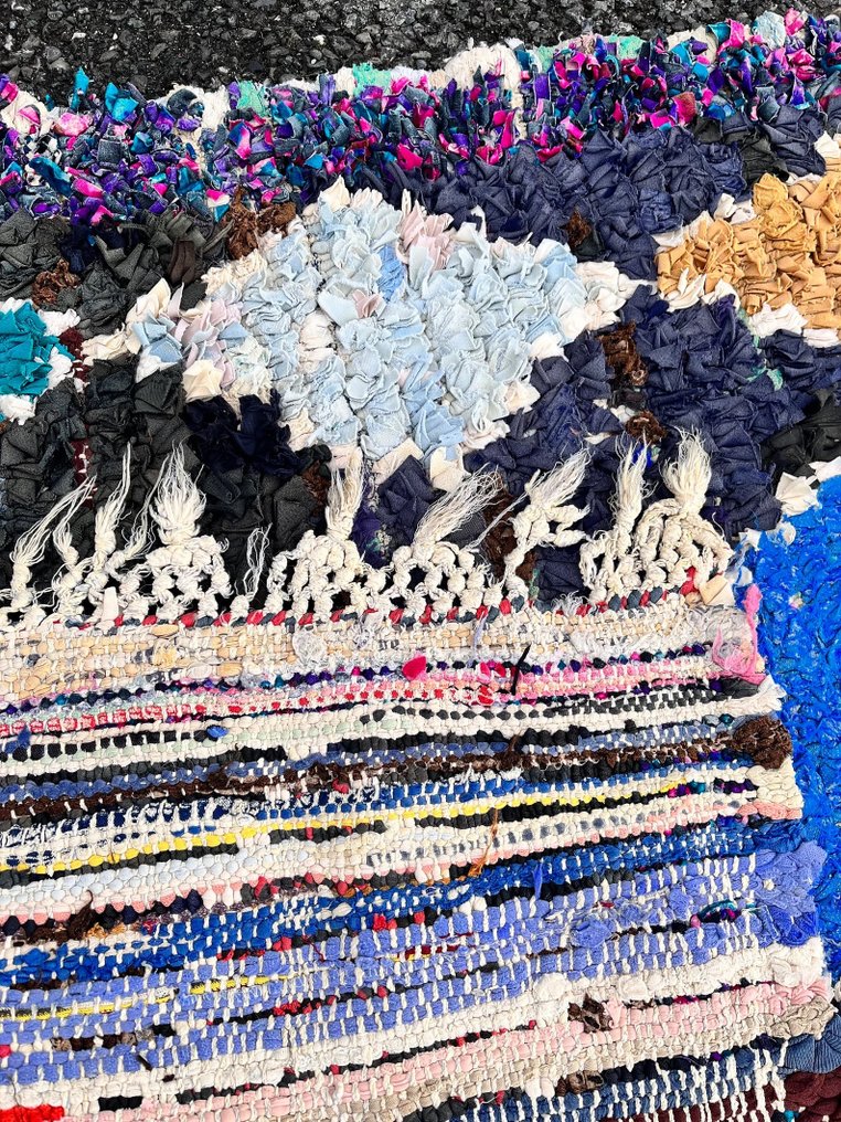 Παραδοσιακό Μπέρμπερ Βαμβακερό Χαλί - Μαροκινό Χαλί - Χαλί - 210 cm - 95 cm - Χειροποίητο χαλί από βαμβάκι. #4.3