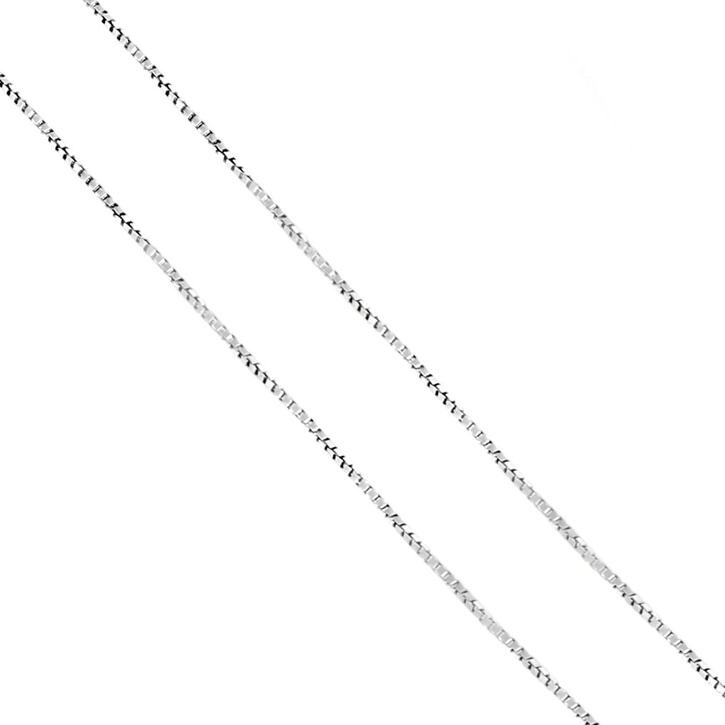 吊坠项链 - 18K包金 白金 -  1.16ct. tw. 海蓝宝石 - 钻石 #4.3