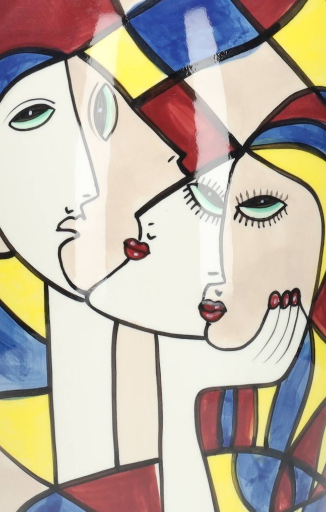 Vase  - Porcelain - vase with abstract motif #3.2