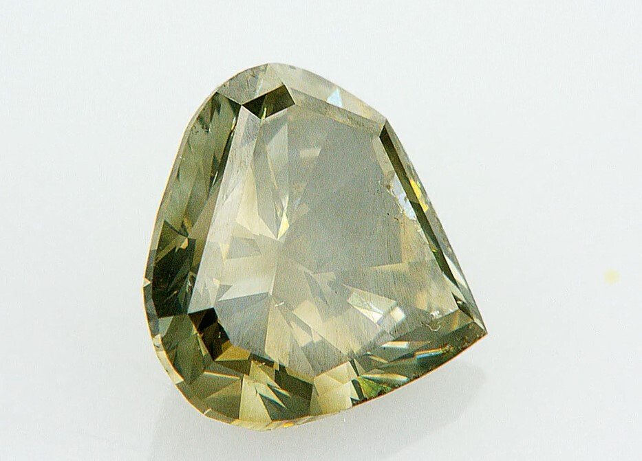 1 pcs Gyémánt (Természetes színű) - 2.12 ct - Szív - Fancy Zöldes, Sárga, Barna - A laboratóriumi jelentésben nincs megadva - Amerikai Gemmológiai Intézet (GIA) #1.0