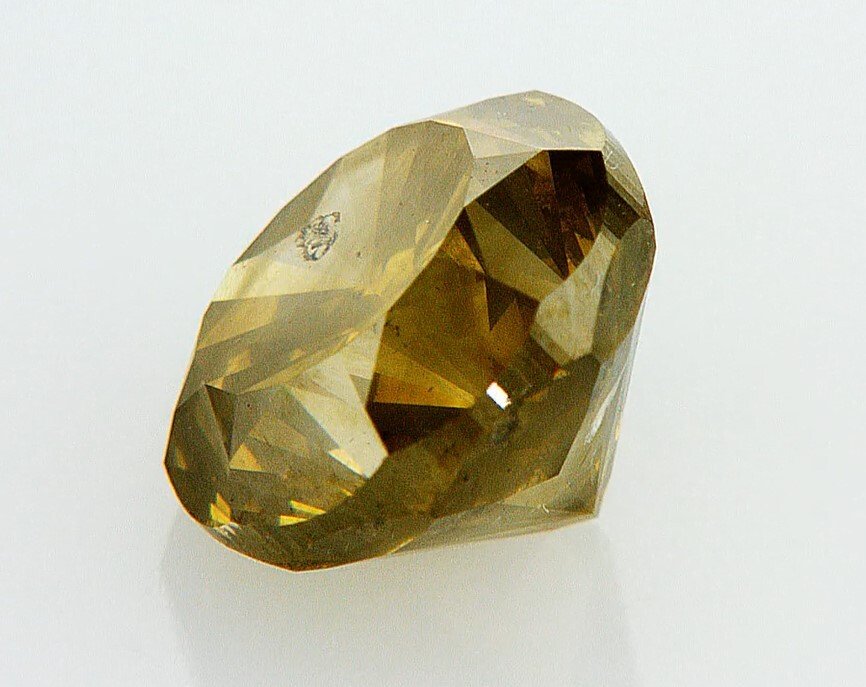 1 pcs Diamant (Naturligt färgad) - 2.25 ct - Rund - Fancy Brun, Gul - Ej specificerat i labbrapport - Gemological Institute of America (GIA) #2.1