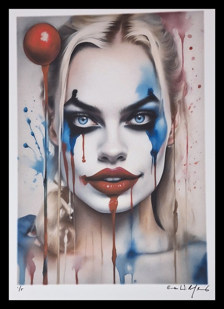 Harley Quinn - watercolor edition by Emma Wildfang - Large size #1.0