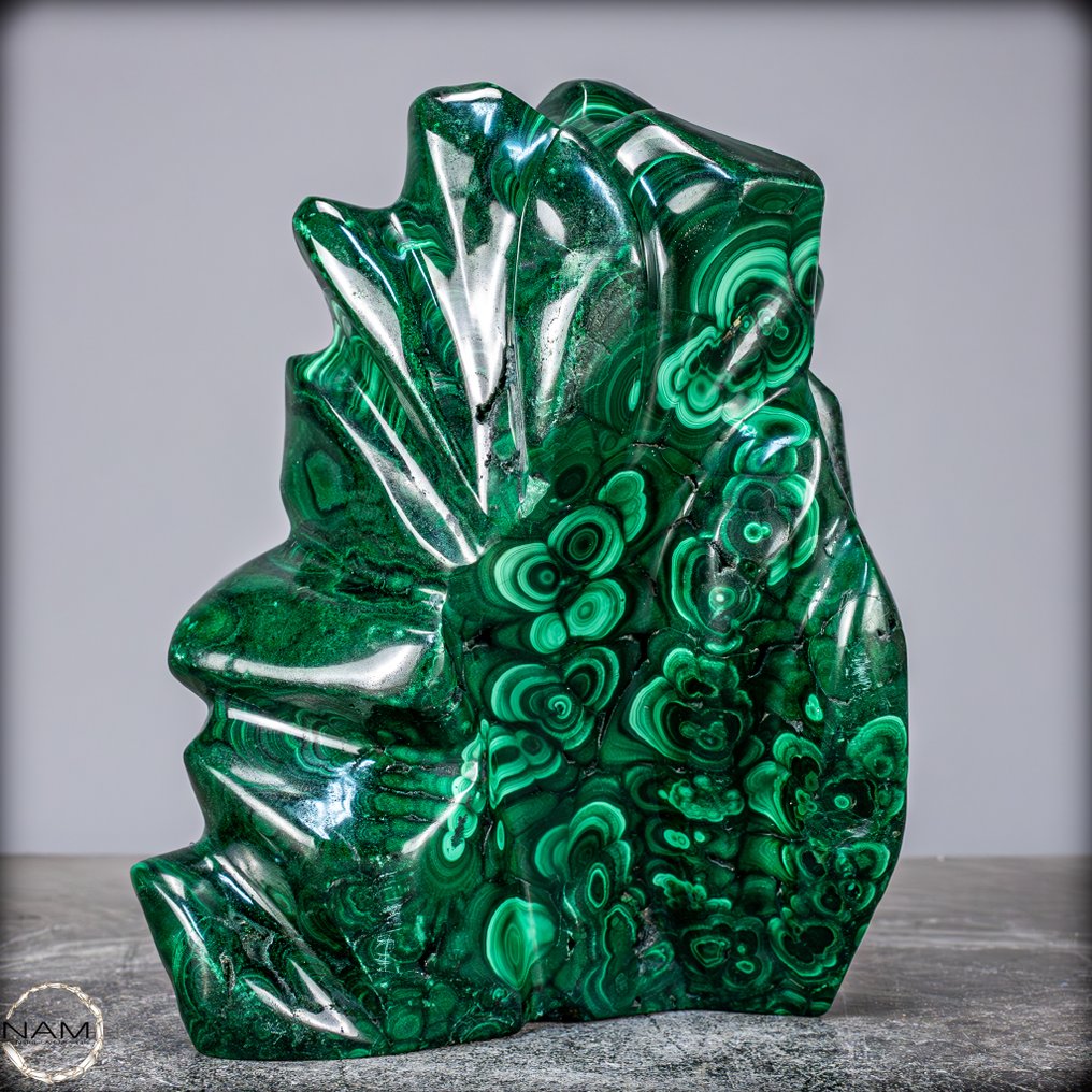 Természetes szép malachit Flame, Csúcsminőség- 2104.78 g #1.0