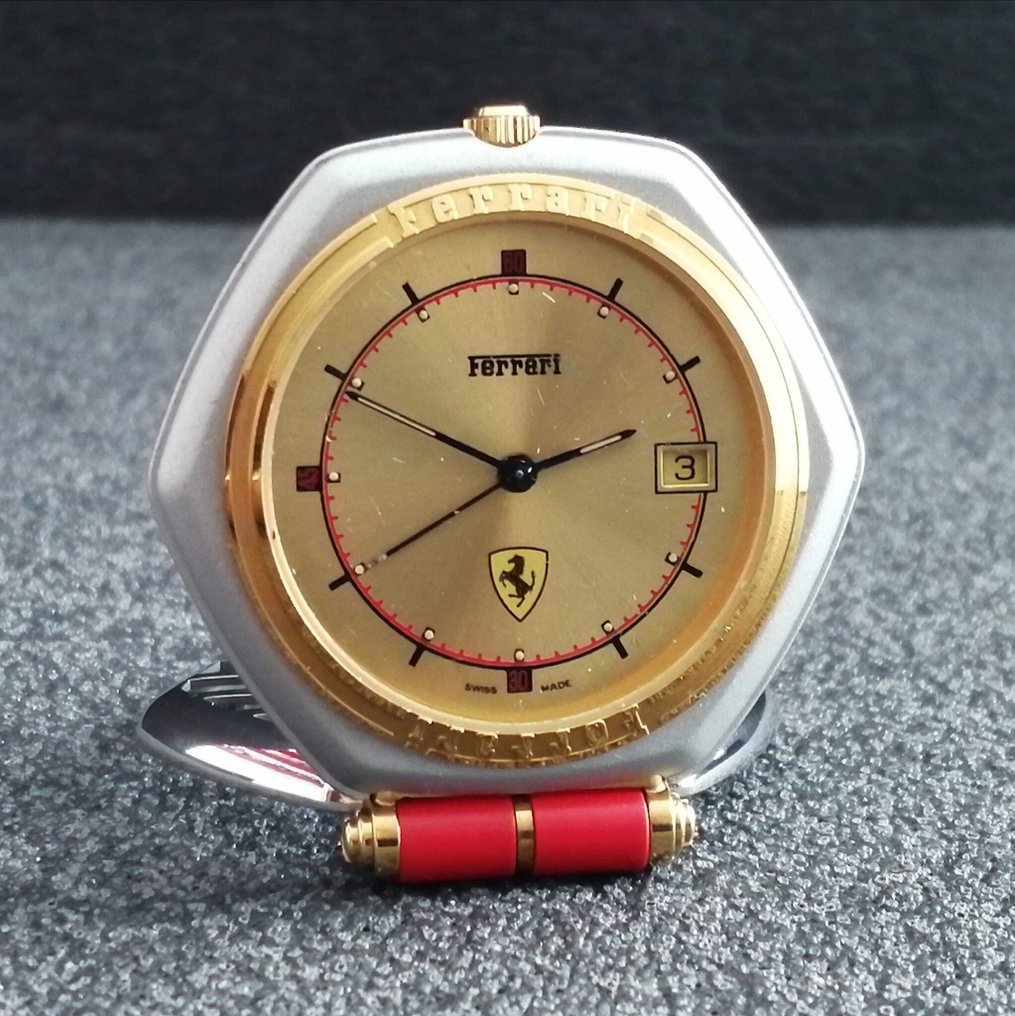Orologio da viaggio Cartier Vintage Acciaio Placcato oro 1980 1990 Serie Formula Ferrari Catawiki