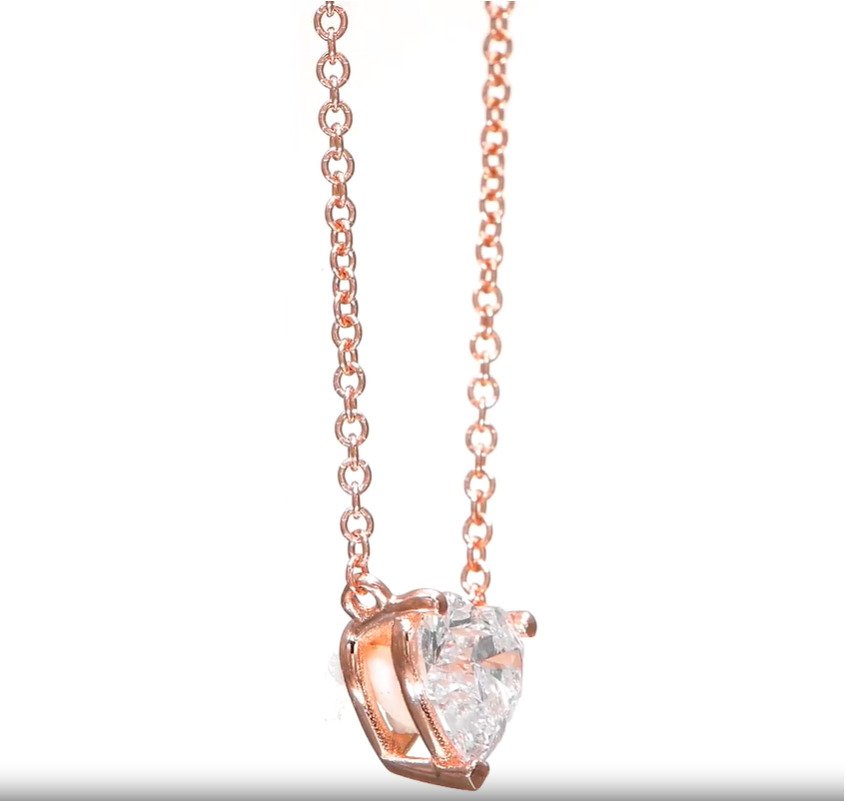 Colar com pingente - 14 K Ouro rosa - 0.63ct. tw. Diamante (Natural) #3.2