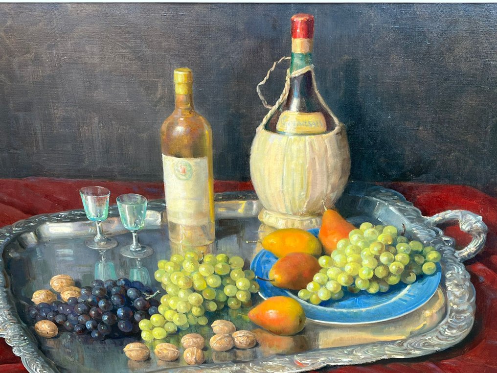 Jos de Laet (1951) - Rijk Fruit en wijnstilleven #4.3