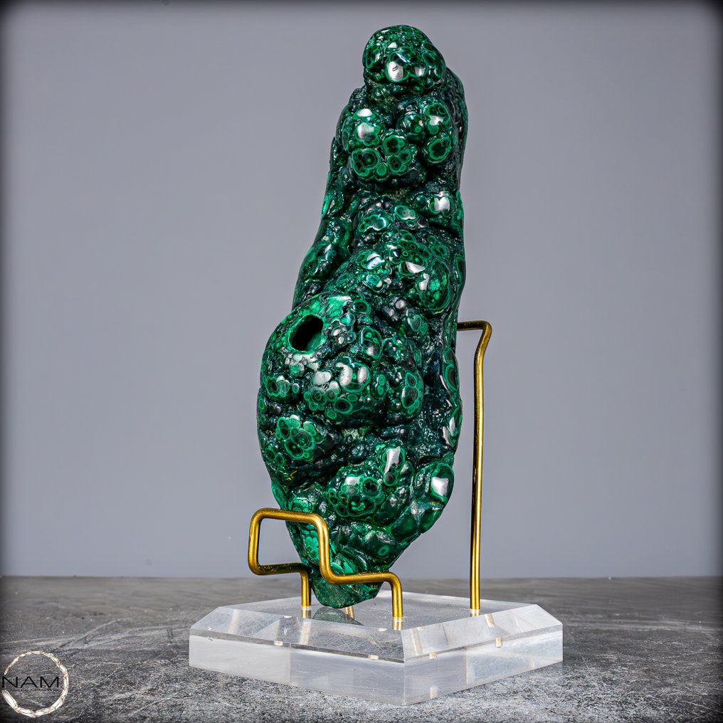 Bardzo rzadki azuryt, chryzokola i malachit. stalaktyt- 779.81 g #4.3