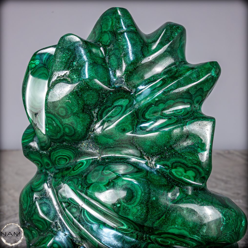 Természetes szép malachit Flame, Csúcsminőség- 2104.78 g #3.2